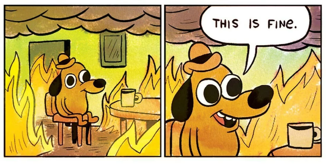 this is fine meme