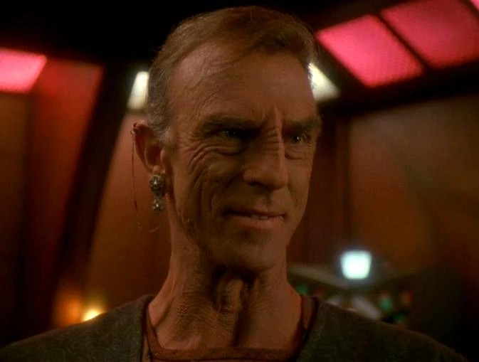 Dukat, surgically alerted to look like a Bajoran. 