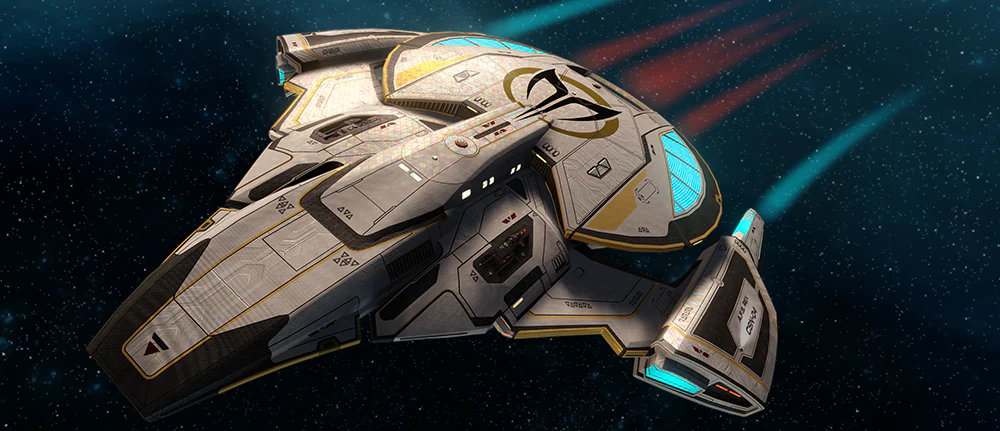 The Alliance Rex Pilot Escort, derived from the Jem’Hadar Fighter and the Defiant