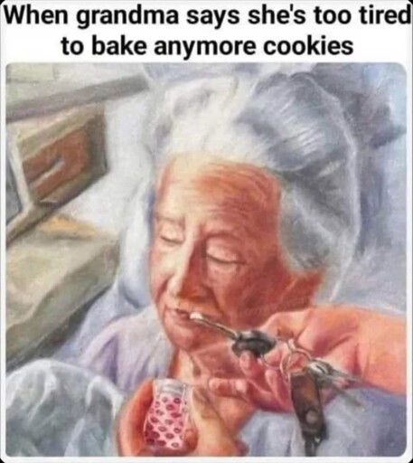 give grandma a key bump when she's too tired to bake anymore cookies 
