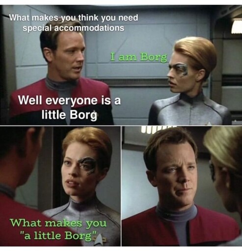 i was feeling borg earlier but i got over it