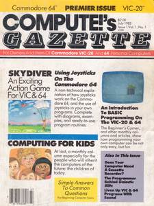 From Wikipedia, the cover to the premier issue of the original Compute's Gazette, from July 1983