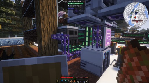 Screenshot of modded minecraft