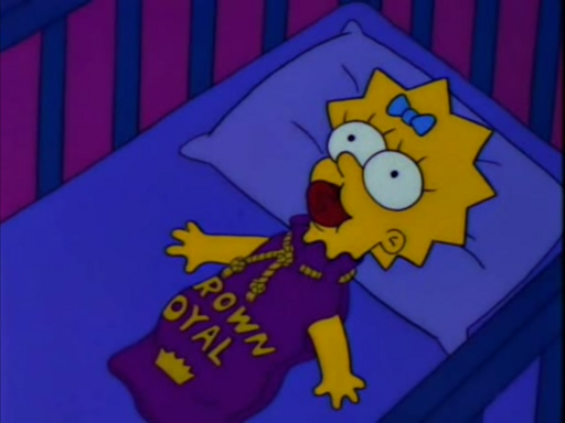 Maggie wearing a Crown Royal bag